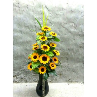 Hoa hướng dương bằng vải voan