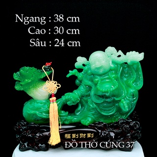 Tượng Phật Di Lặc kéo bao tiền ,bắp cải,cóc phong thủy