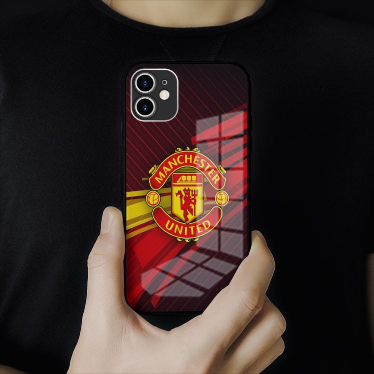 Ốp lưng kính đẹp Logo MANCHESTER UNITED sang trọng Iphone 7/7Plus/8/8Plus/X/Xs/Xs Max/11/11 Promax/12/12 Promax OK-97