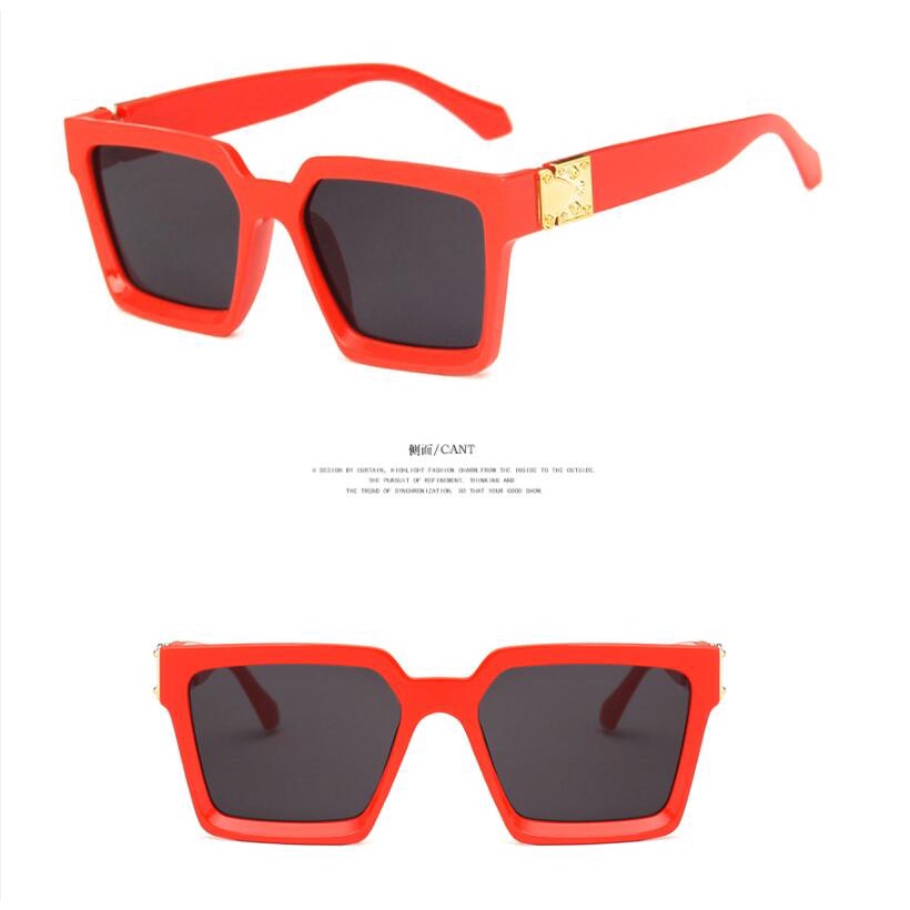 Kính Mát Gọng Vuông Bản Lớn Phong Cách retro Thời Trang Cho Nữ