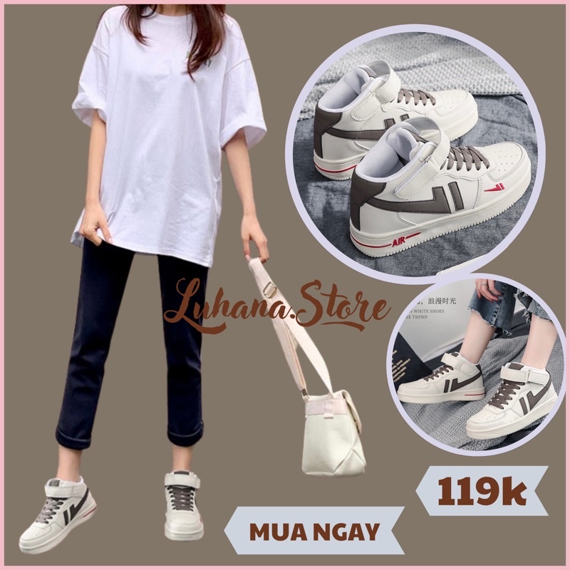 giày thể thao cao cổ nữ thời trang ulzzang,giày sneaker Luhana sẵn hàng | WebRaoVat - webraovat.net.vn