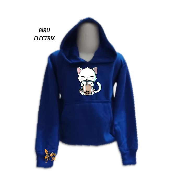 Áo Hoodie Unisex In Hình Mèo Con Dễ Thương Cho Bé