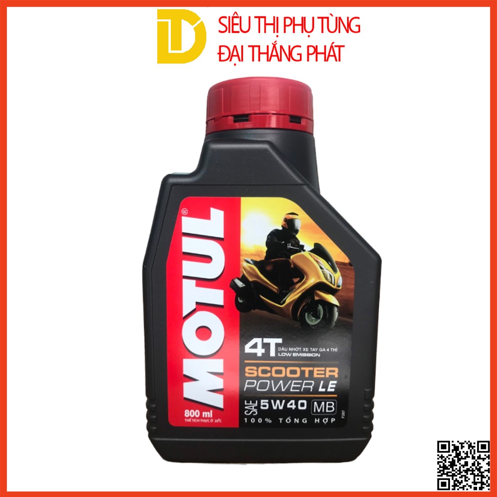 Dầu nhớt Motul Scooter Power LE 5W40 0.8L dầu nhớt motul cho xe tay ga đời mới chính hãng cao cấp