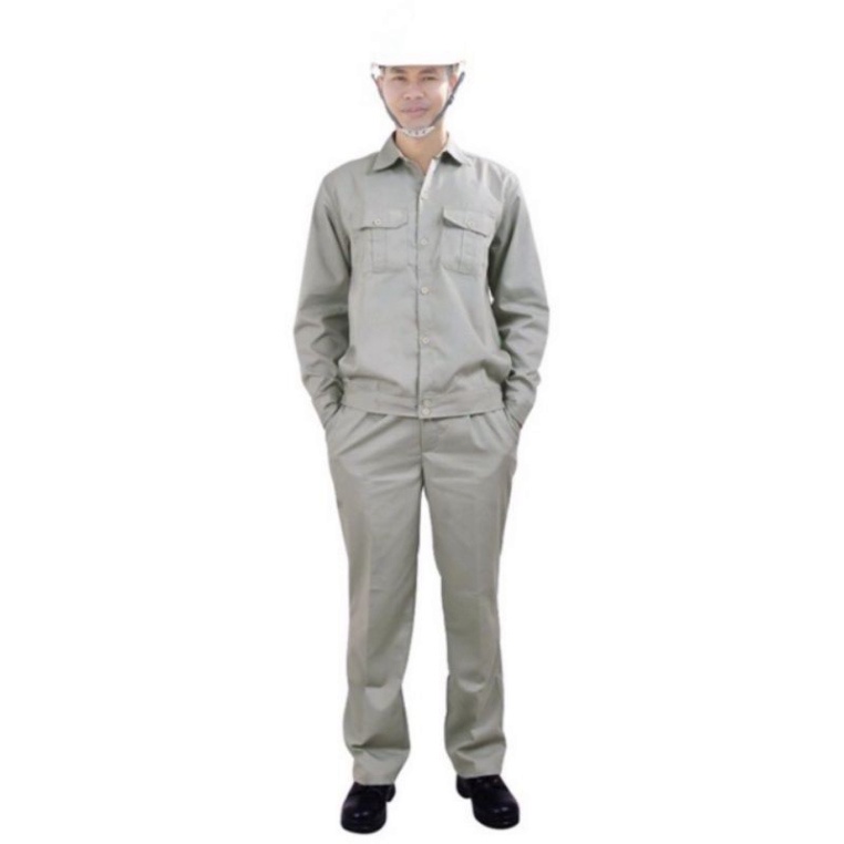 Bộ bảo hộ lao động màu ghi  quần áo lao động [DOO SAFETY]