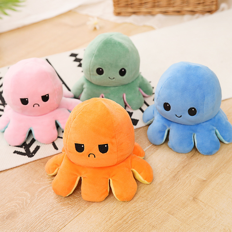 [Mã TOYJAN hoàn 20K xu đơn 50K] Bạch tuộc nhồi bông cảm xúc - Reversible Octopus/Bạch Tuộc Đồ Chơi Nhồi Bông