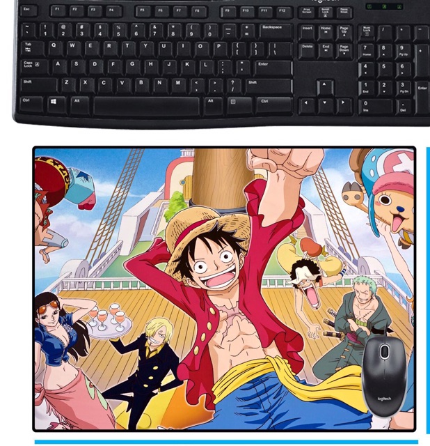 Lót chuột máy tính anime onepiece 20x24cm chất cao su dẻo