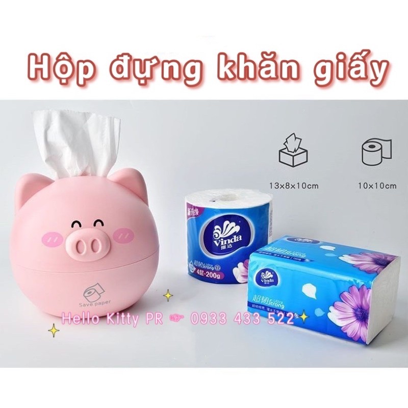 Hộp đựng khăn giấy hình gấu