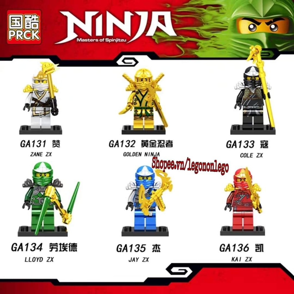 Minifigure các nhân vật Ninjago tuyệt đẹp đầy đủ phụ kiện GA131-48