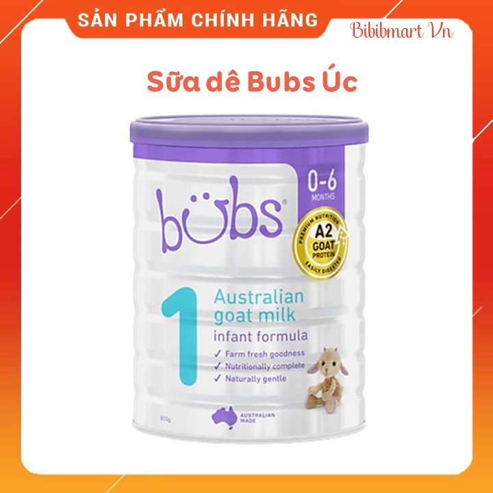 Sữa dê Bubs Úc 1 - 800g, cần thiết cho sự phát triển về chiều cao, cân nặng, hệ xương cũng như trí não của trẻ.