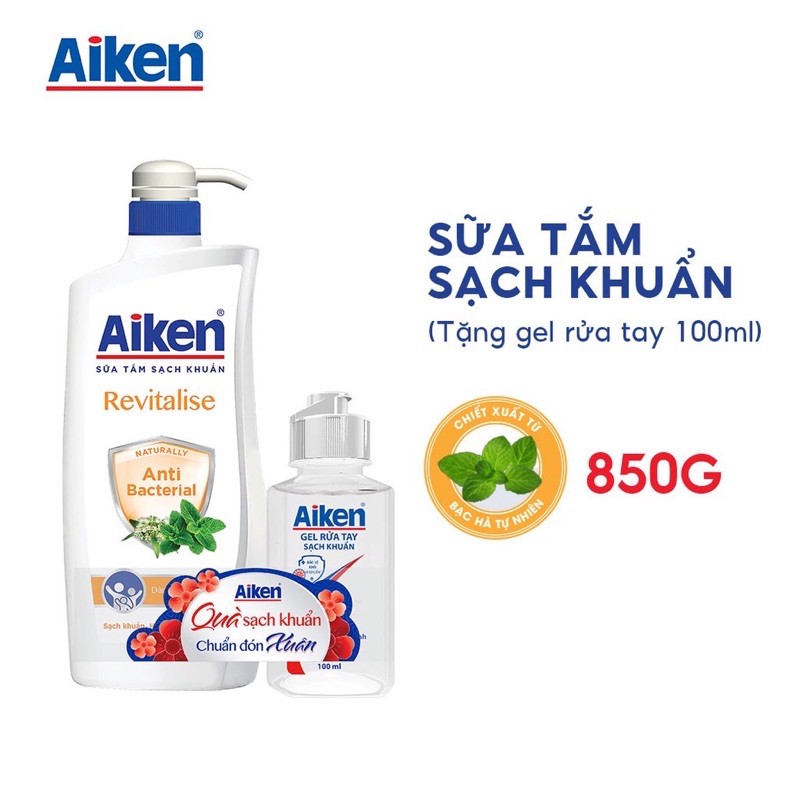 Sữa tắm aiken diệt vi khuẩn làm mềm da