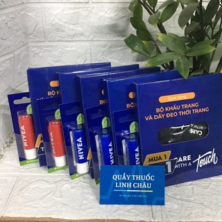 Son Dưỡng Môi Nivea 4.8g kèm quà tặng khẩu trang và dây đeo thời trang mẫu mới nhất năm 2022