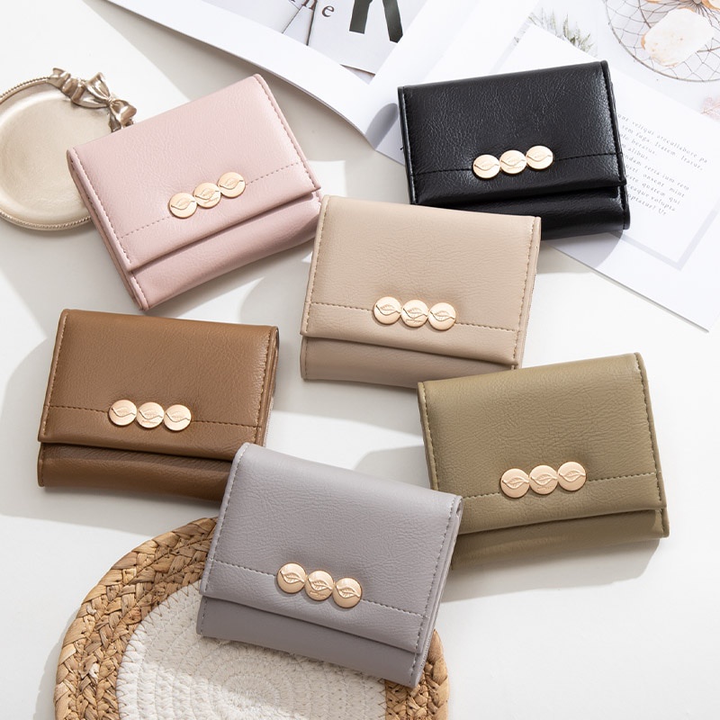 Ví Ngắn Đựng Thẻ Gập Ba Dành Cho Nữ