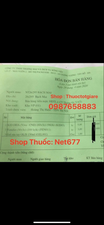 Viên uống bổ máu Fenulin - Không gây táo bón