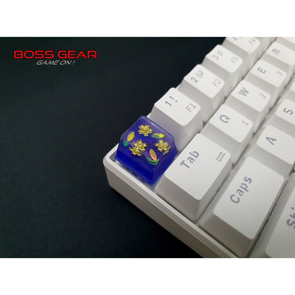 Keycap Lẻ hình hoa anh đào sakura cực đẹp OEM profile ( keycap resin độc lạ )( Keycap Artisan )