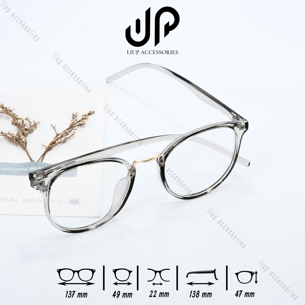 Gọng kính cận nam nữ mắt tròn nhựa dẻo 209 Liupeyewear nhiều màu phù hợp nhiều form mặt thời trang unisex