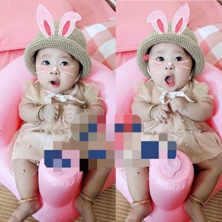 Mũ giả cói cho bé