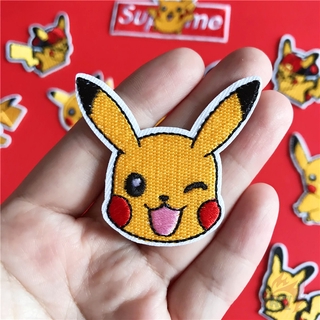 Miếng Dán Ủi Thêu Hình Pikachu Dễ Thương