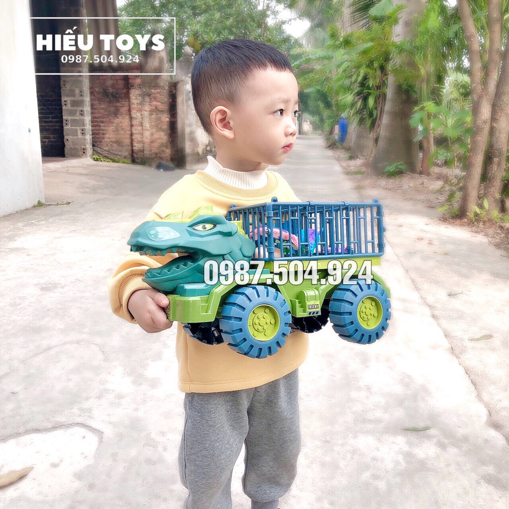 Ô Tô Khủng Long Chở Thú Cỡ Lớn 41cm  Xe Khủng Long Đại Chiến  Chất Nhựa An Toàn Cho Bé  Đồ Chơi Trẻ Em Từ 1 Đến 10 Tuổi
