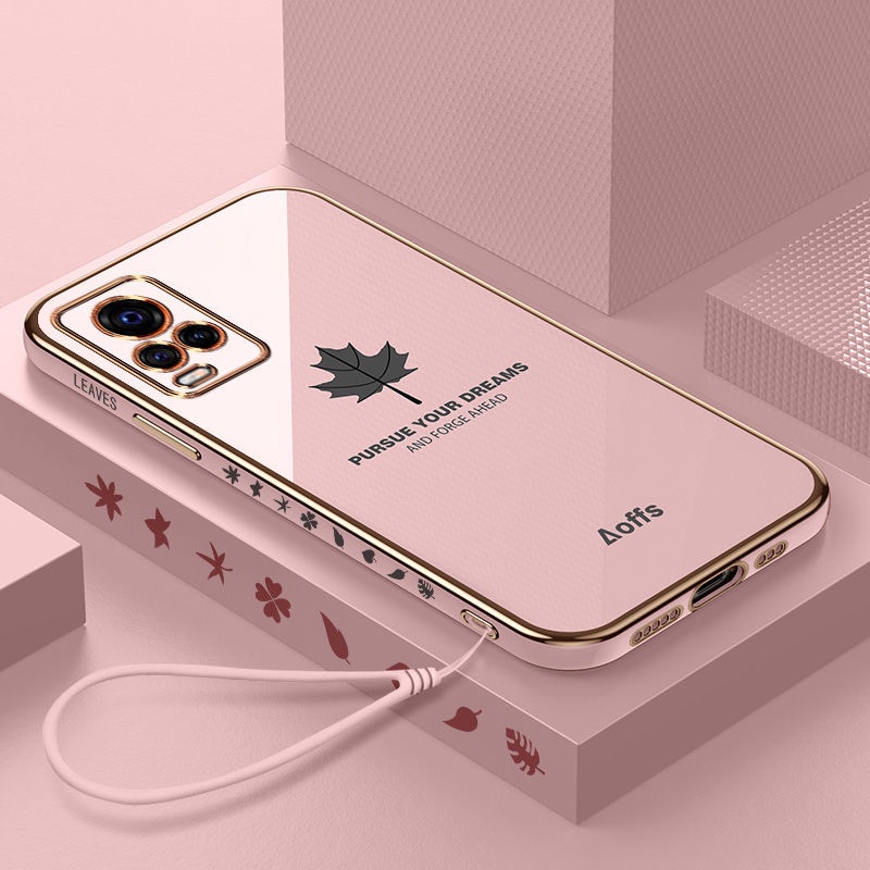 Ốp Điện Thoại Mềm Họa Tiết Lá Phong Cho Vivo Z1 Pro V20 V20se V21 4G 5G Y51 2020 Y15s 2021 Y21 Y33s Y21s V17 Y75 5G V11 X21S