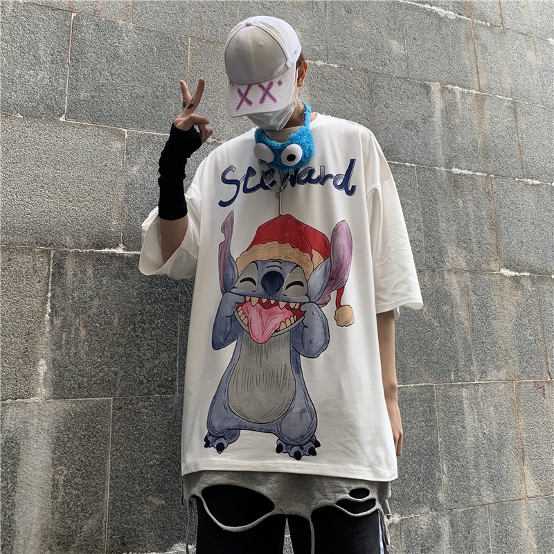 [MÁo phông stitch -ao thun in hinh cá tính vui nhộn- cam kết đổi trả free ship . | BigBuy360 - bigbuy360.vn