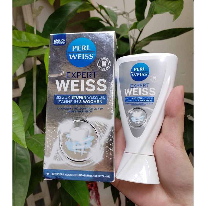 Kem đánh răng Perl weiss Expert White 50ml, Làm sạch, Làm trắng chỉ trong 3 tuần
