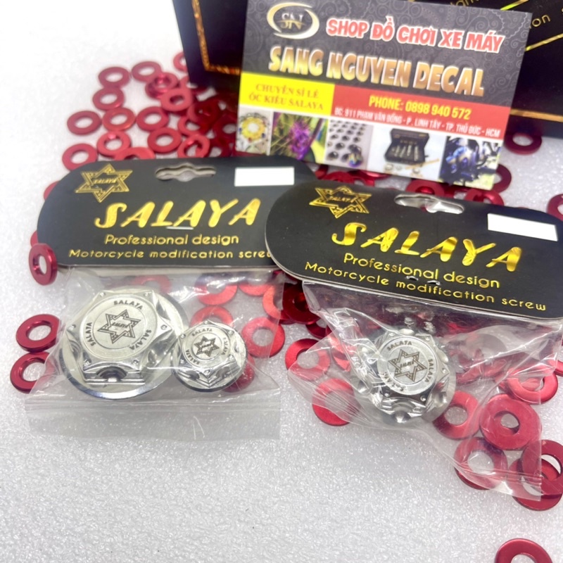 Full ốc máy inox salaya xe msx 125 22con kèm long đền đỏ