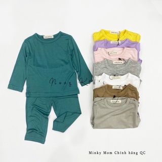 Bộ thun lạnh Minky Mom Quảng Châu tone màu trầm - bộ thun đẹp cho bé trai bé gái