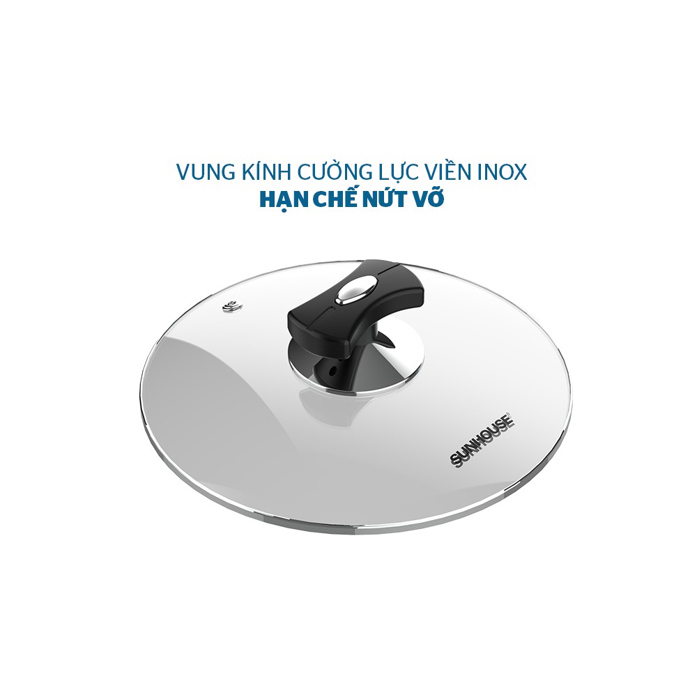 BỘ NỒI CHẢO CHỐNG DÍNH ĐAY TỪ SUNHOUSE SHG77MB