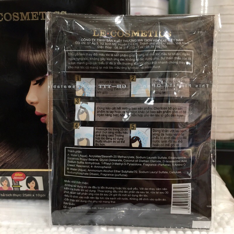 1 gói Gội là Nâu Le Cosmetics 25ml
