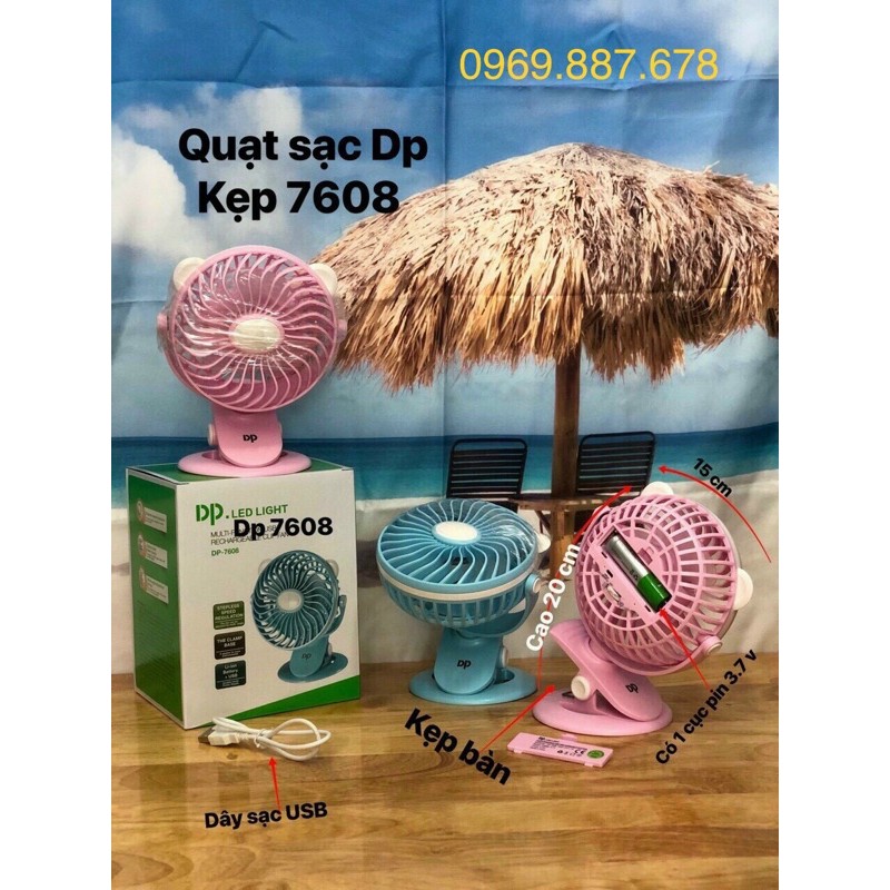 Quạt sạc mini 7608