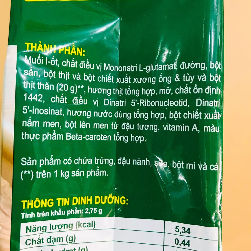 Hạt nêm thịt thăn, xương ống, tủy Knorr gói 1,8 Kg