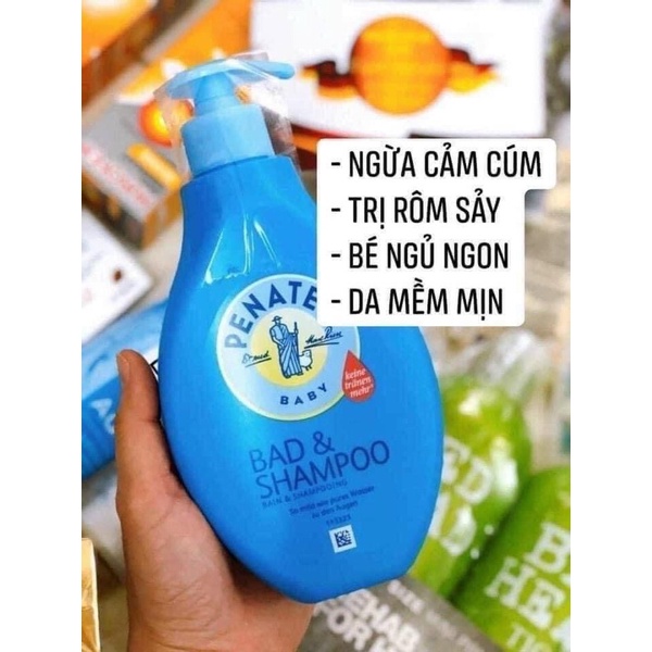 Sữa Tắm Gội Cho Bé PENATEN Chiết Xuất Tinh Dầu Tràm 400ml Của Đức