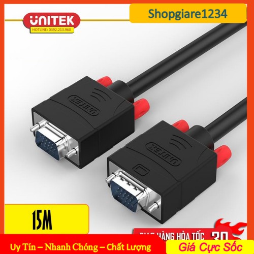 Cáp Vga UNITEK 15m (YC507G) - Chính Hãng 100%, Full Box - Bảo Hành 12 Tháng