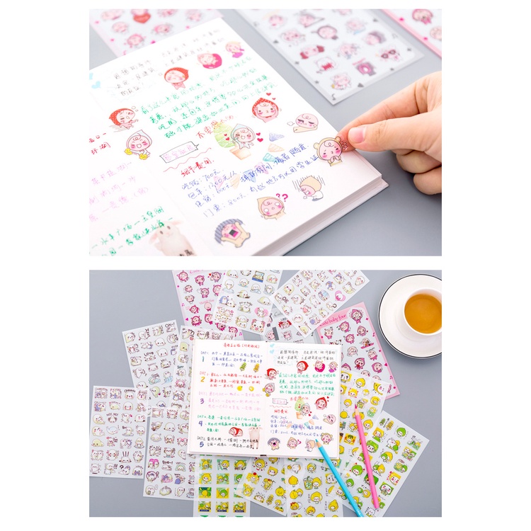 👑👑Set 6 tấm Sticker dán trang trí điện thoại sáng tạo