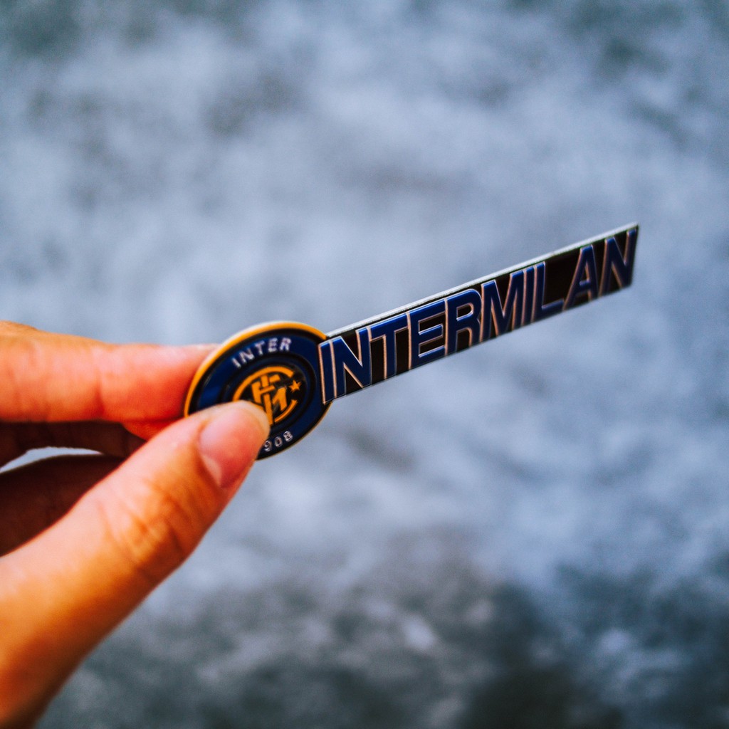 Sticker metal hình dán kim loại Sticker Factory - Chủ đề logo CLB bóng đá Intermilan