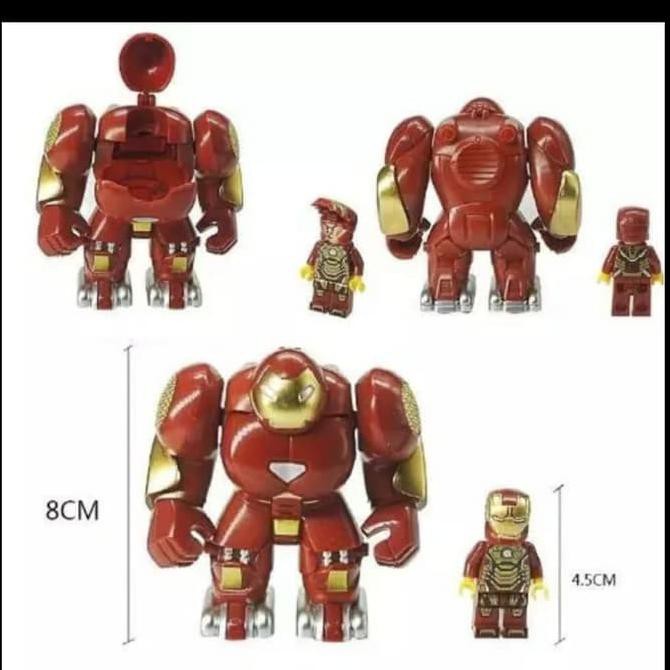 Mô Hình Đồ Chơi Lego Nhân Vật Iron Man Mark 42 Hulkbuster Plus Infinity Gauntlet