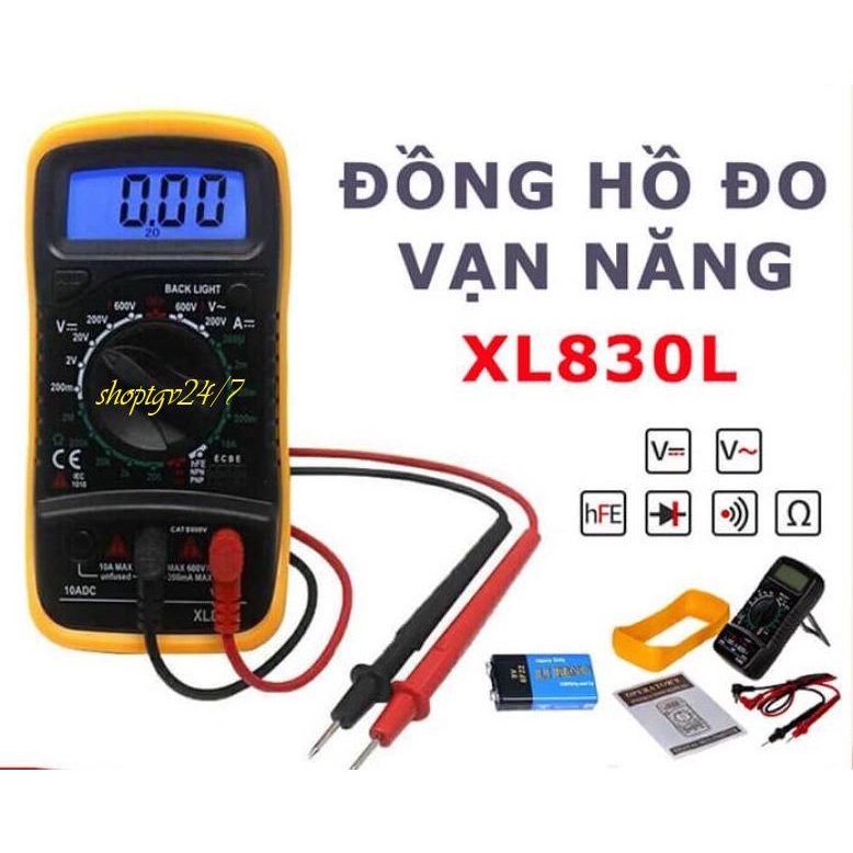 Đồng hồ đo điện XL830L, XL 830 nhỏ gọn (Có Sẵn Pin)
