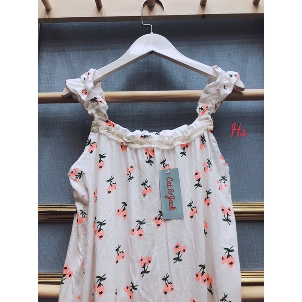 Váy 2 dây yếm đuôi cá rộng qua gối viền ren hoa nhí, có size S-XL và có ảnh video thật