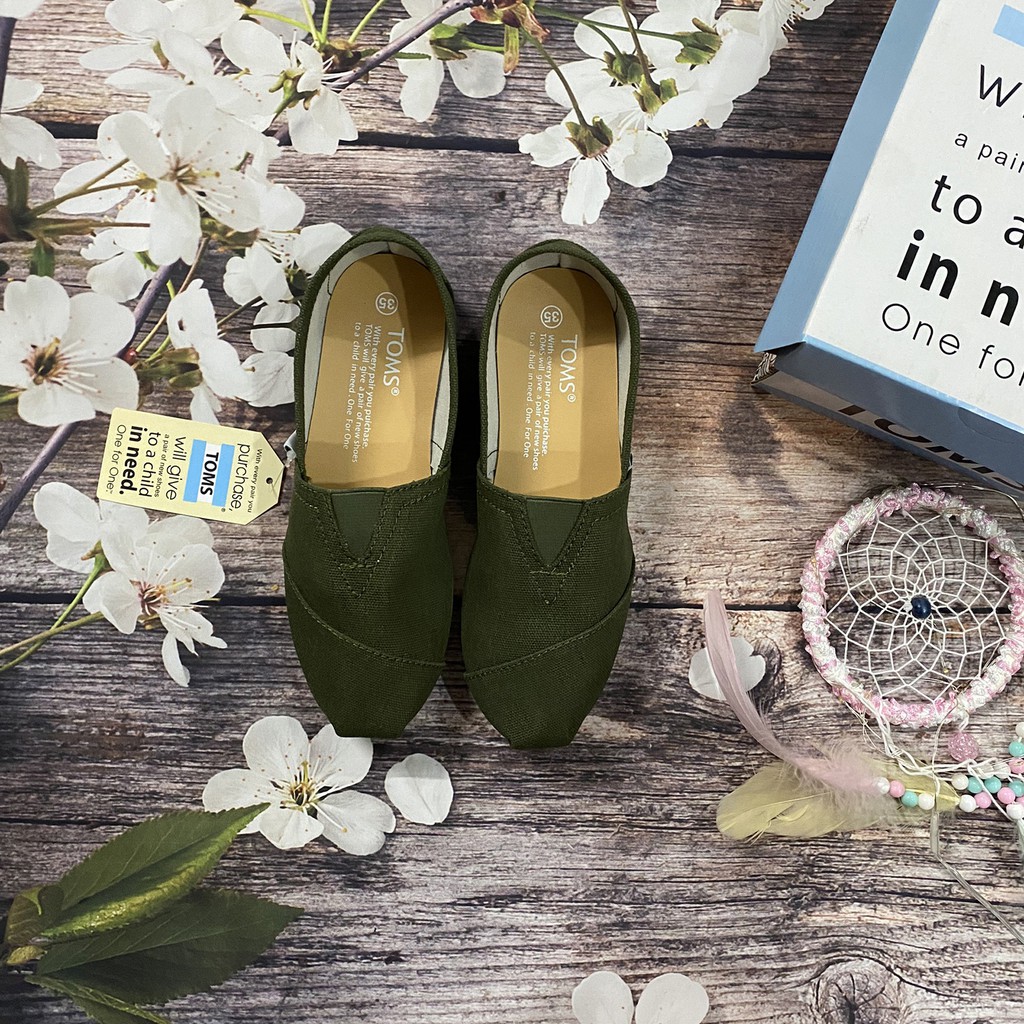 ⚡️[FREE SHIP]⚡️GIÀY TOMS XANH RÊU (đế cao su đúc) | BigBuy360 - bigbuy360.vn