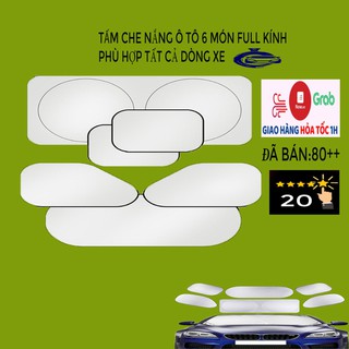Che nắng ô tô 6 món full  kính loại tốt có nút kẹp hít vào kính  ô tô BestCare