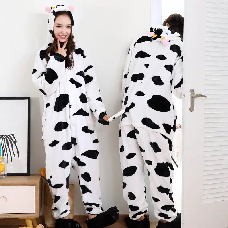 Bộ Đồ Thú Bò Sữa Người Lớn - Bộ Đồ Ngủ Bò Sữa Người Lớn Đáng Yêu