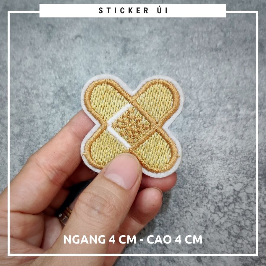 Sticker ủi áo Cao cấp - CÓ SẴN KEO ỦI - sticker vải dùng làm miếng vá áo, phụ kiện trang trí quần áo, balo, giày, nón