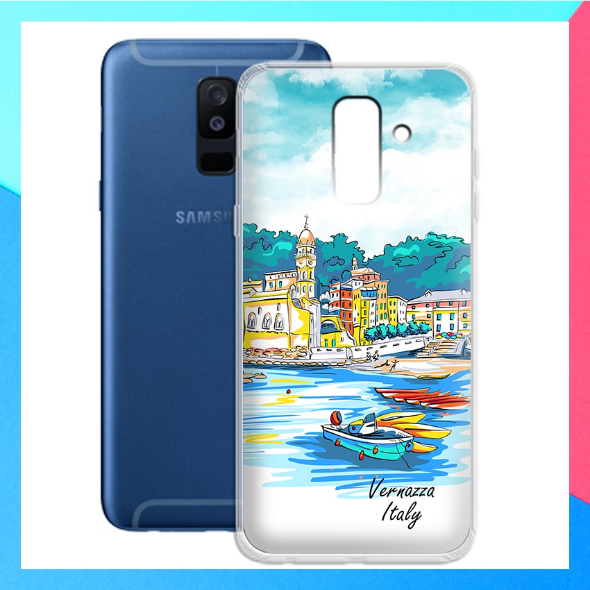 Ốp lưng Samsung Galaxy A6 Plus 2018 in họa tiết du lịch các nước tranh phong cảnh mùa hè - 01025 Silicone Dẻo