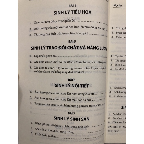 Sách - Giáo trình Thực hành sinh lý học người và động vật