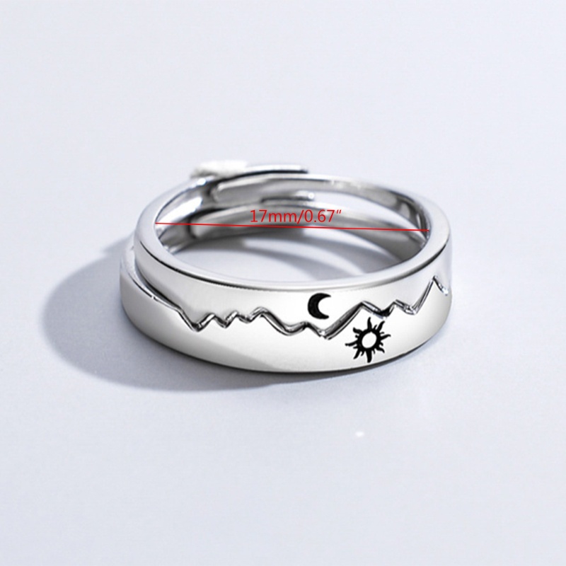 Bộ nhẫn đôi mạ đồng khắc chữ ONERI You Are My Sun &amp; Moon