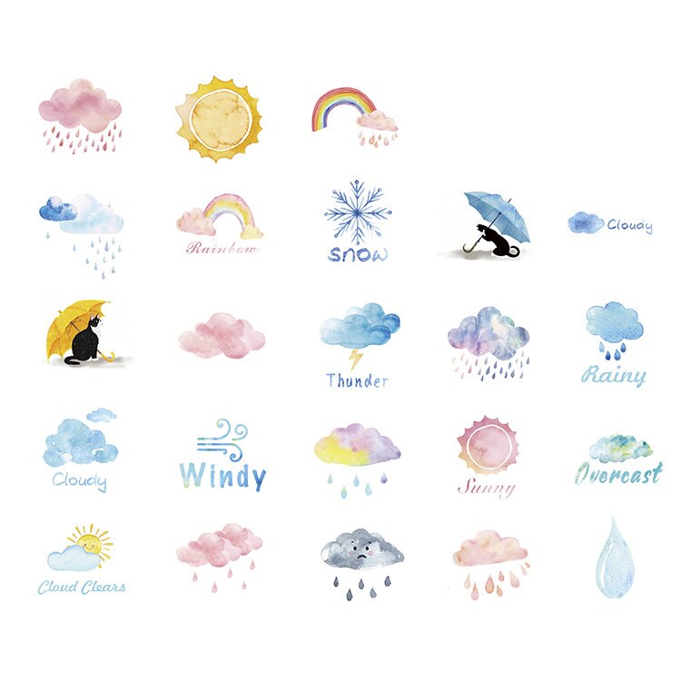 Hộp 45 Miếng Dán Trang Trí Dễ Thương