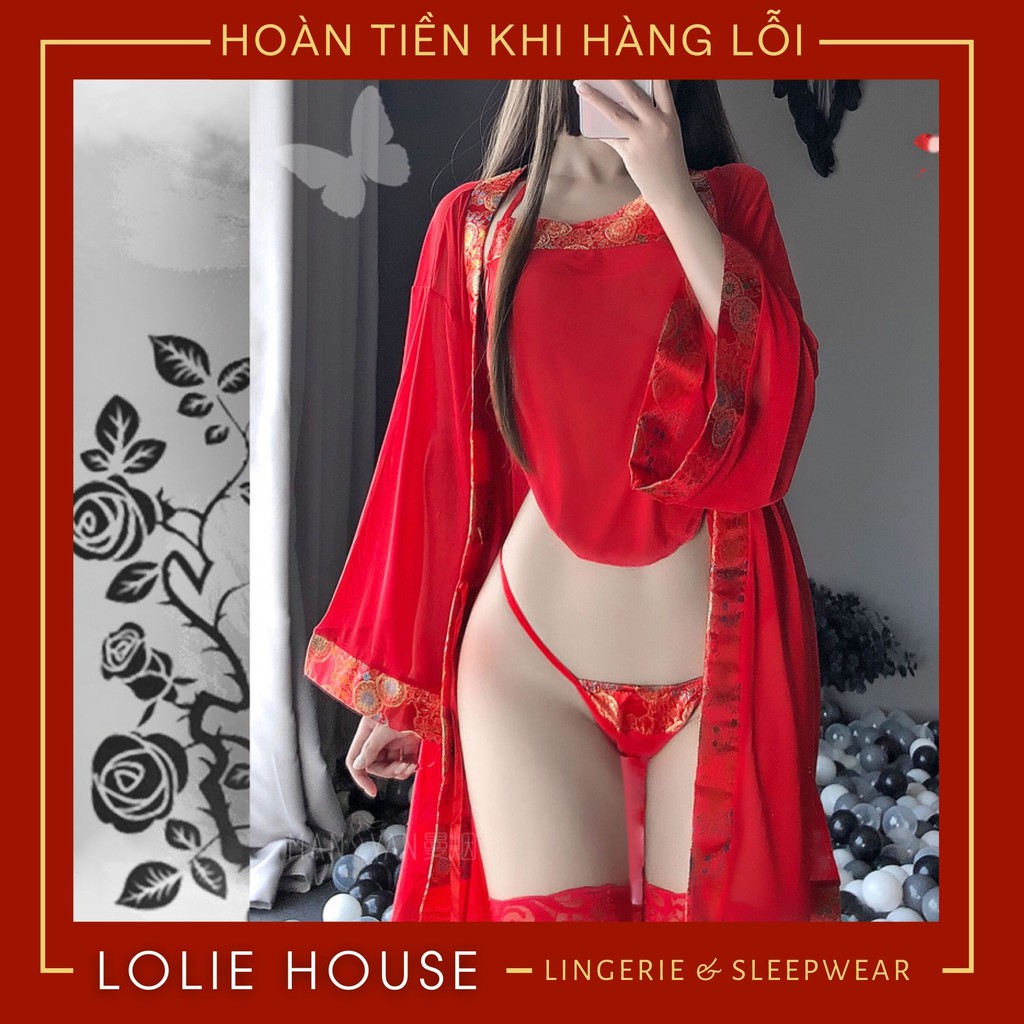 Cosplay cổ trang yếm sexy có áo choàng  - Set váy đầm ngủ cổ trang Trung Quốc gợi cảm LOLIE HOUSE - CP23