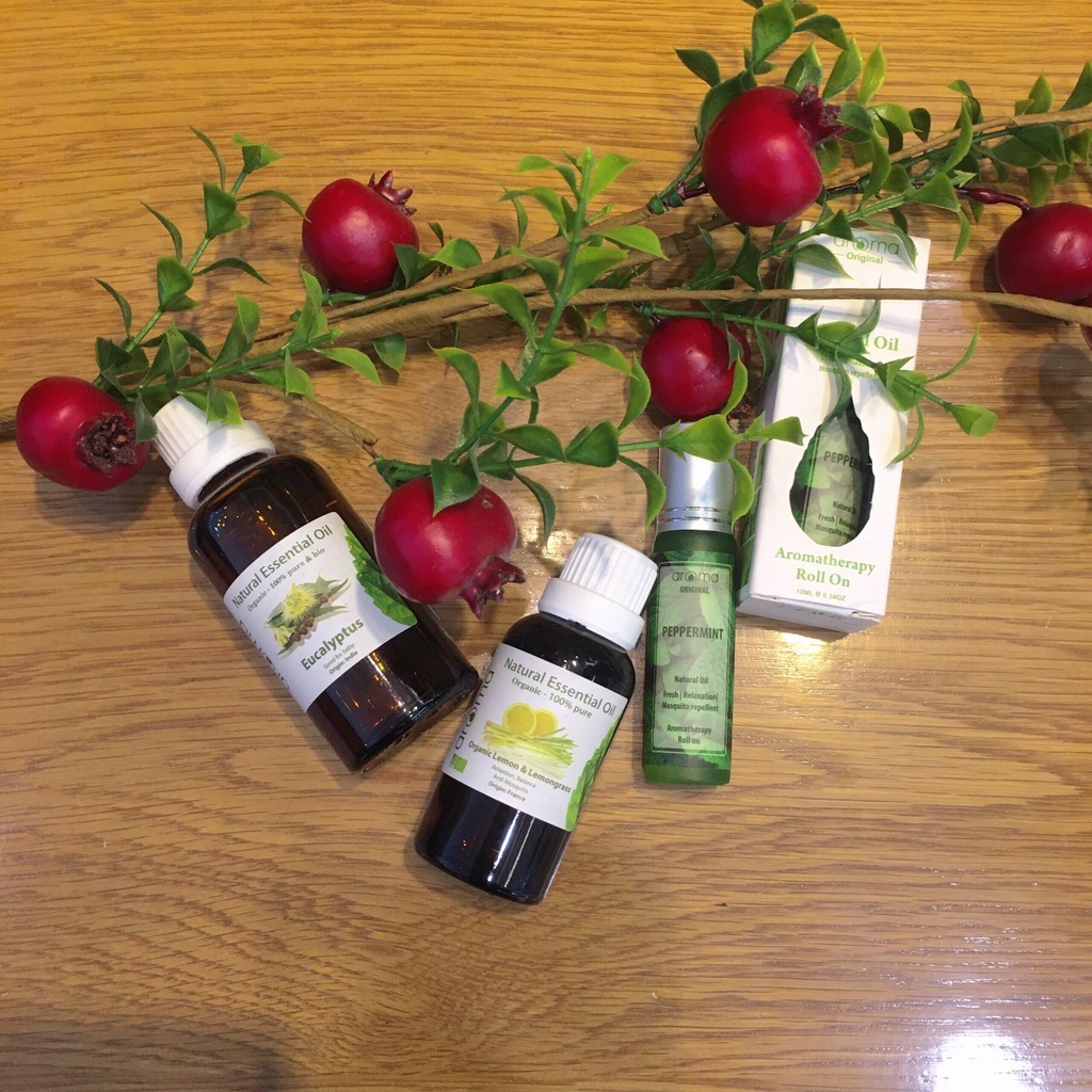 Combo Tinh Dầu Xông Mũi Aroma Chanh Sả Chanh , Khuynh Diệp , Lăn Bạc Hà Giúp Xông Mũi Tạo Sự Dễ Chịu , Kháng Khuẩn