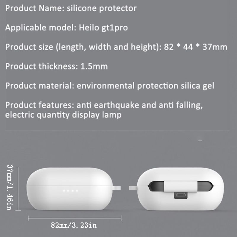 Vỏ bọc silicon bảo vệ cho hộp sạc tai nghe Haylou GT1 GT1 Pro