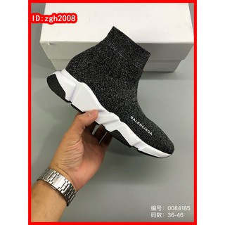 Giày Thể Thao Balenciaga Zgh2008 Cổ Cao Màu Trắng Đen Cá Tính
